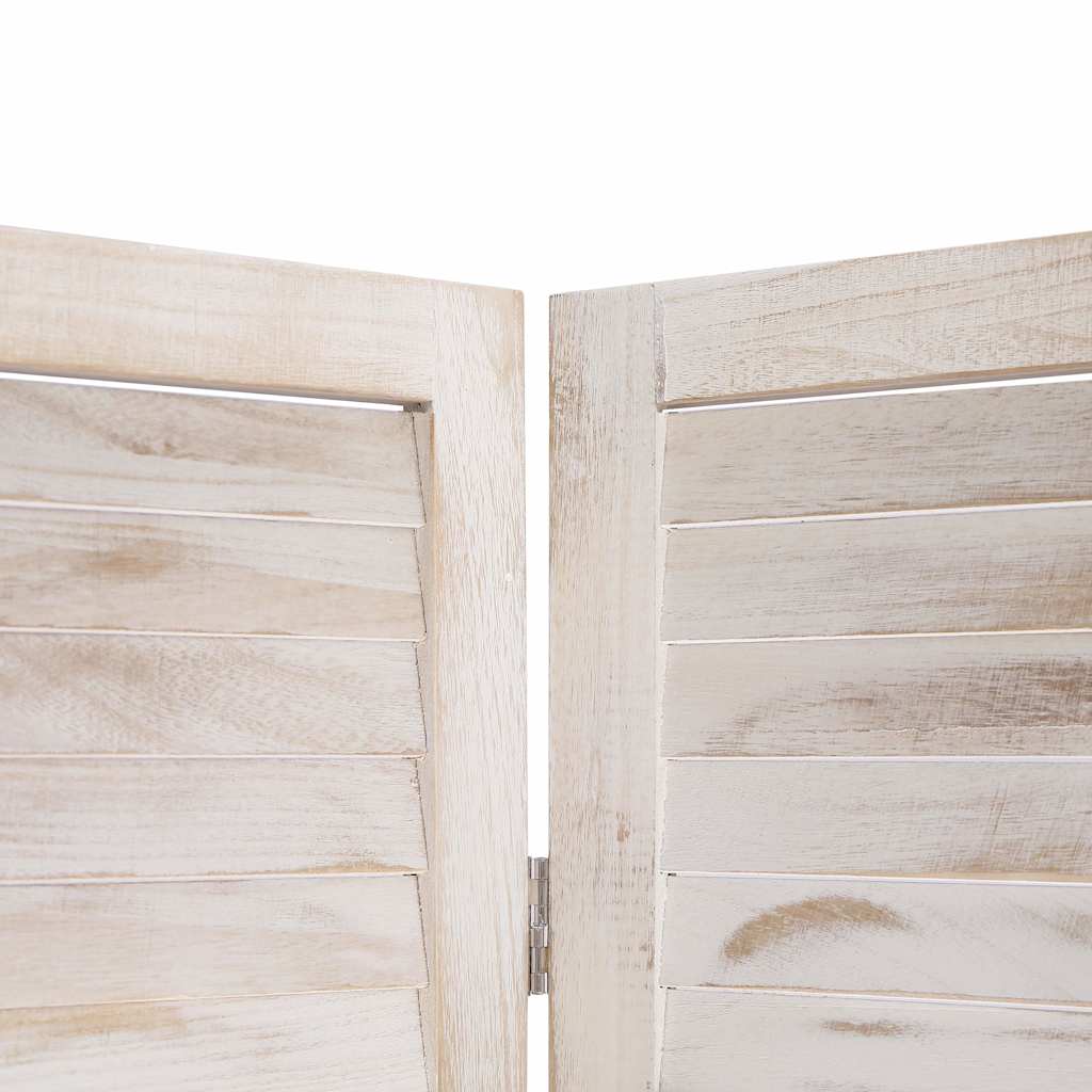 vidaXL Room Divider with 4 Panels 140x165 cm Wood White