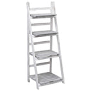 vidaXL 4-tier Plant Stand 43x33x113 cm Wood Grey