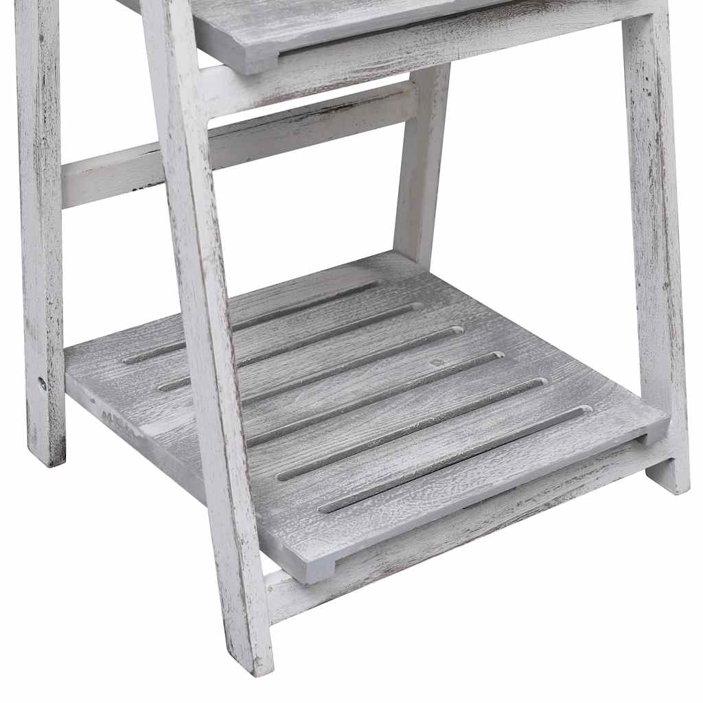 vidaXL 4-tier Plant Stand 43x33x113 cm Wood Grey