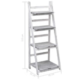 vidaXL 4-tier Plant Stand 43x33x113 cm Wood Grey