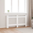 vidaXL Radiator Cover 112x19x81.5 cm MDF white