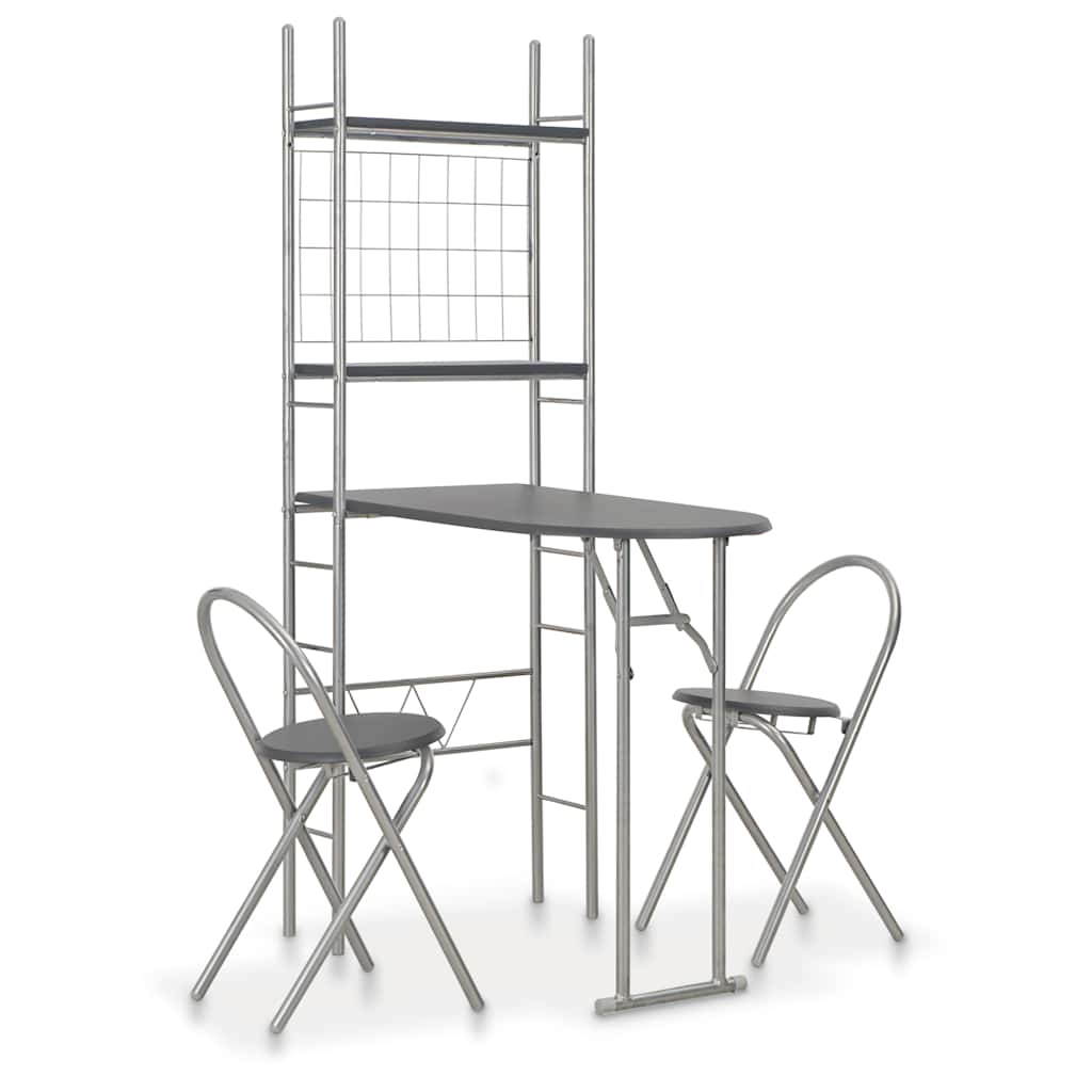 Ontbijttafelset met twee stoelen (inklapbaar)