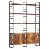 vidaXL Bookcase with 4 Shelves 124x30x180 cm Solid Reclaimed Wood