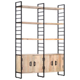 vidaXL Bookcase with 4 Shelves 124x30x180 cm Solid Reclaimed Wood