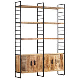 vidaXL Bookcase with 4 Shelves 124x30x180 cm Solid Reclaimed Wood