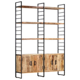 vidaXL Bookcase with 4 Shelves 124x30x180 cm Solid Reclaimed Wood