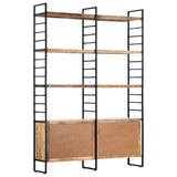 vidaXL Bookcase with 4 Shelves 124x30x180 cm Solid Reclaimed Wood