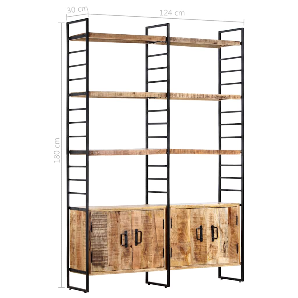 vidaXL Bookcase with 4 Shelves 124x30x180 cm Solid Reclaimed Wood