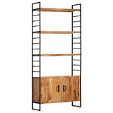 vidaXL Boekenkast met 4 schappen 80x30x180 cm massief gerecycled hout