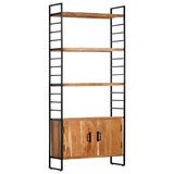 vidaXL Boekenkast met 4 schappen 80x30x180 cm massief gerecycled hout