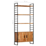 vidaXL Boekenkast met 4 schappen 80x30x180 cm massief gerecycled hout