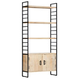 vidaXL Boekenkast met 4 schappen 80x30x180 cm massief gerecycled hout