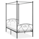 vidaXL Canopy Bed Frame Metal White 90x200 cm