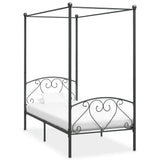 vidaXL Canopy Bed Frame Metal White 90x200 cm