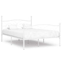 vidaXL Bedframe met lattenbodem metaal wit 90x200 cm