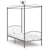 vidaXL Canopy Bed Frame Metal White 90x200 cm