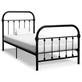 vidaXL Metal Bed Frame White 90x200 cm