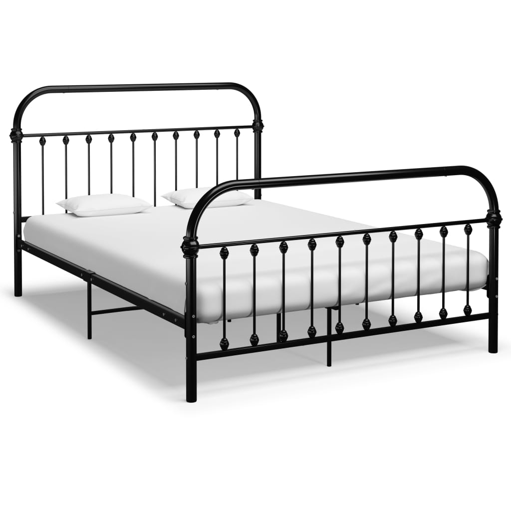 vidaXL Metal Bed Frame White 90x200 cm