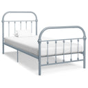 vidaXL Bedframe metaal wit 90x200 cm