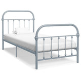 vidaXL Metal Bed Frame White 90x200 cm