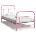vidaXL Bedframe metaal wit 90x200 cm