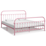 vidaXL Metal Bed Frame White 90x200 cm