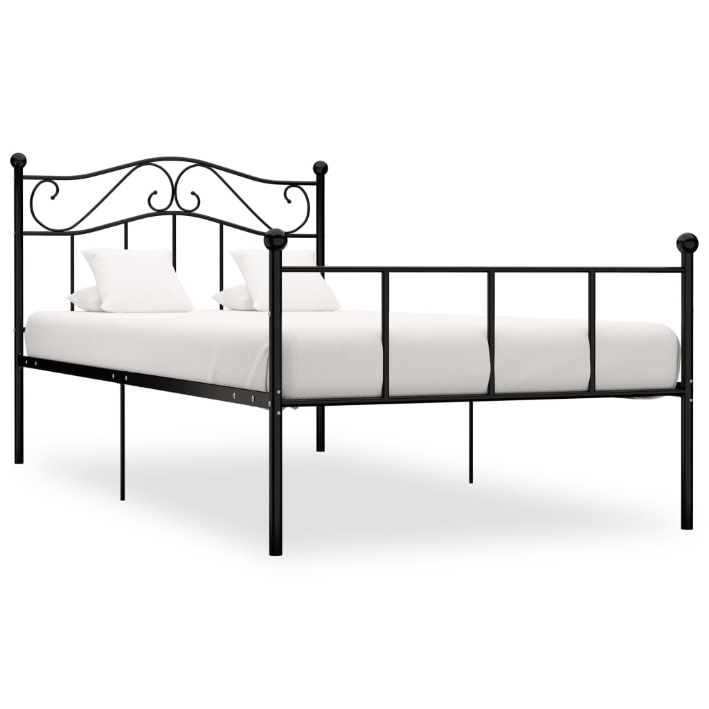 vidaXL Metal Bed Frame White 90x200 cm