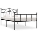 vidaXL Bedframe metaal wit 90x200 cm