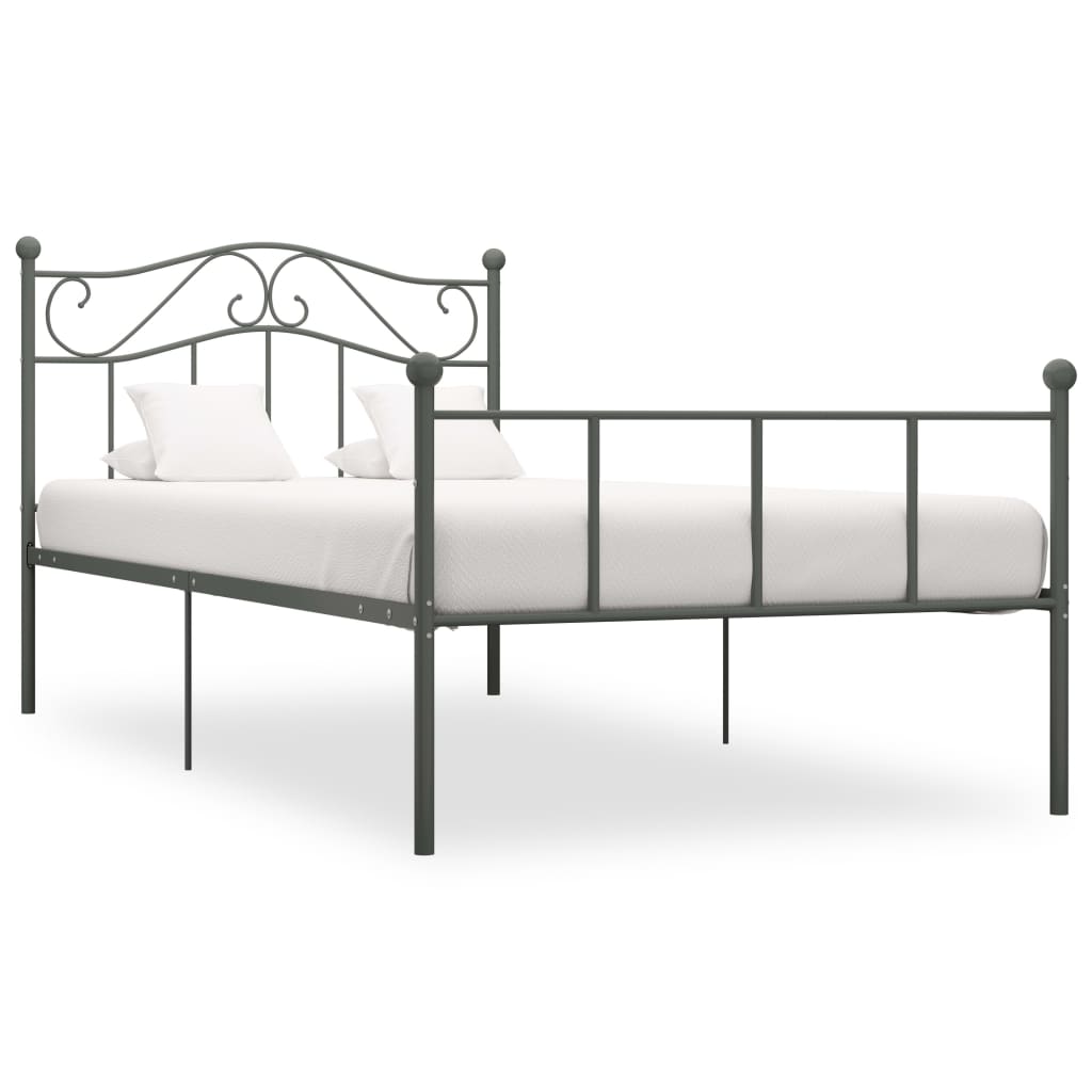 vidaXL Metal Bed Frame White 90x200 cm