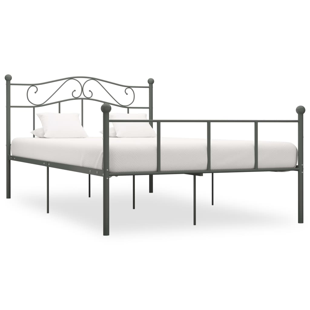 vidaXL Metal Bed Frame White 90x200 cm