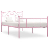 vidaXL Metal Bed Frame White 90x200 cm