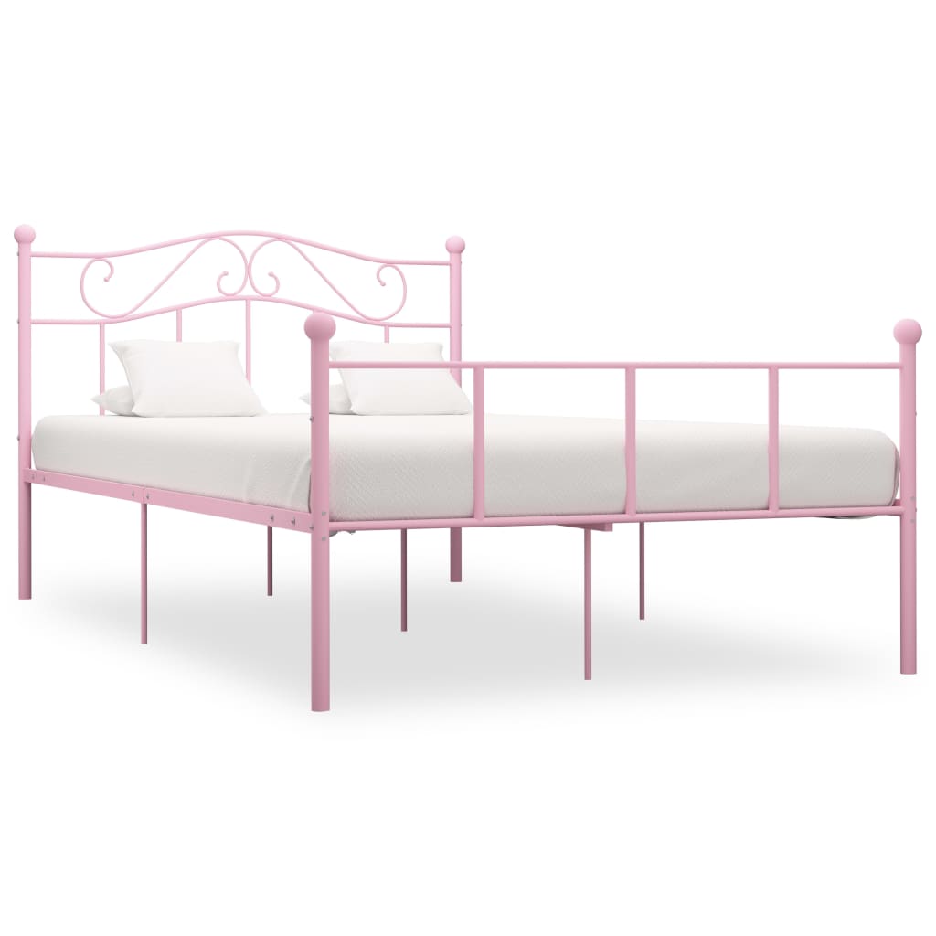 vidaXL Metal Bed Frame White 90x200 cm