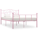 vidaXL Metal Bed Frame White 90x200 cm