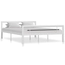 vidaXL Bedframe metaal wit en zwart 90x200 cm