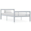 vidaXL Bedframe metaal wit en zwart 90x200 cm