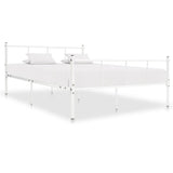 vidaXL Metal Bed Frame White 120x200 cm