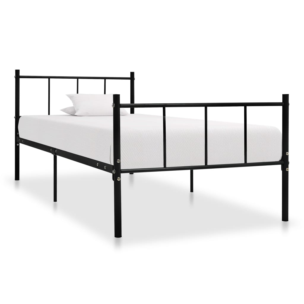 vidaXL Metal Bed Frame White 120x200 cm