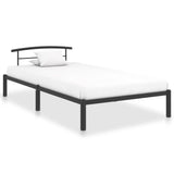 vidaXL Metal Bed Frame Black 90x200 cm