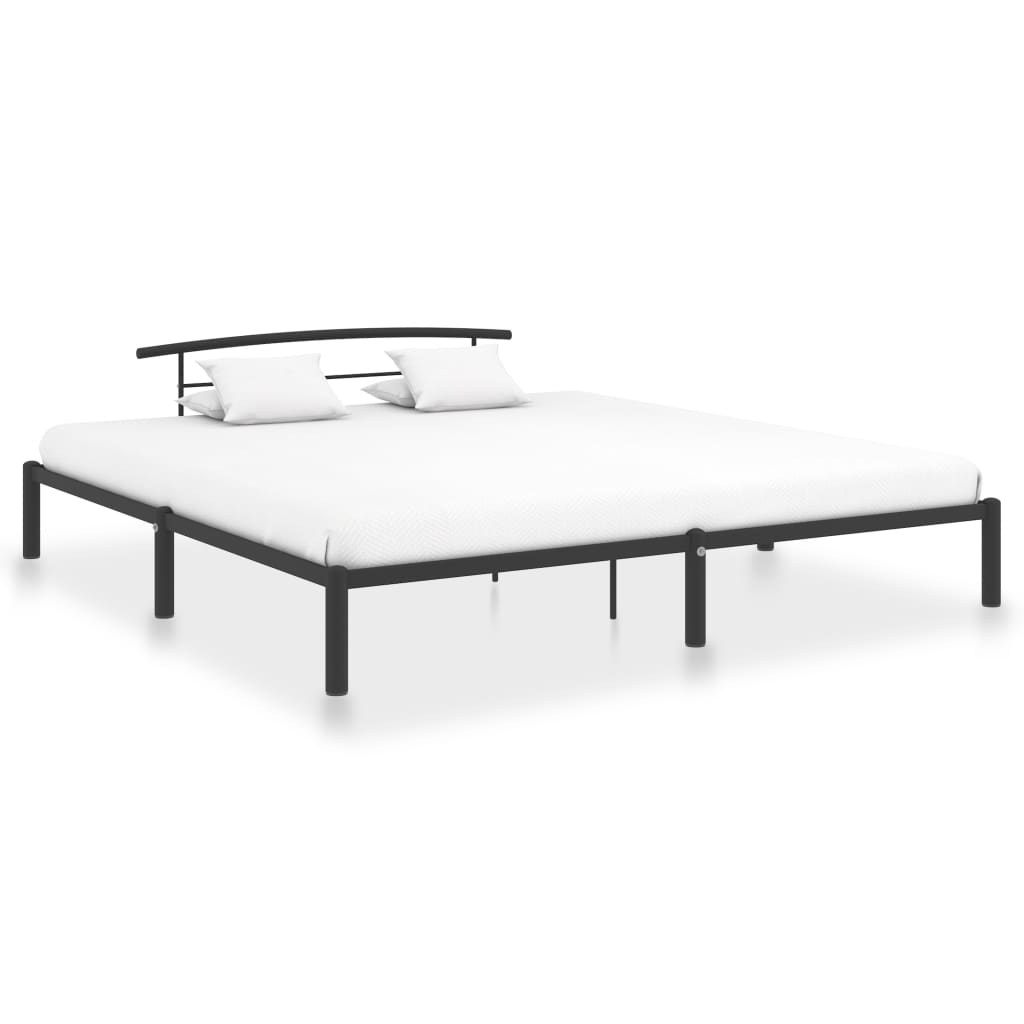 vidaXL Metal Bed Frame Black 90x200 cm