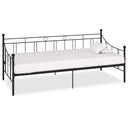 vidaXL Slaapbank metaal zwart 90x200 cm