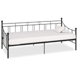 vidaXL Slaapbank metaal zwart 90x200 cm