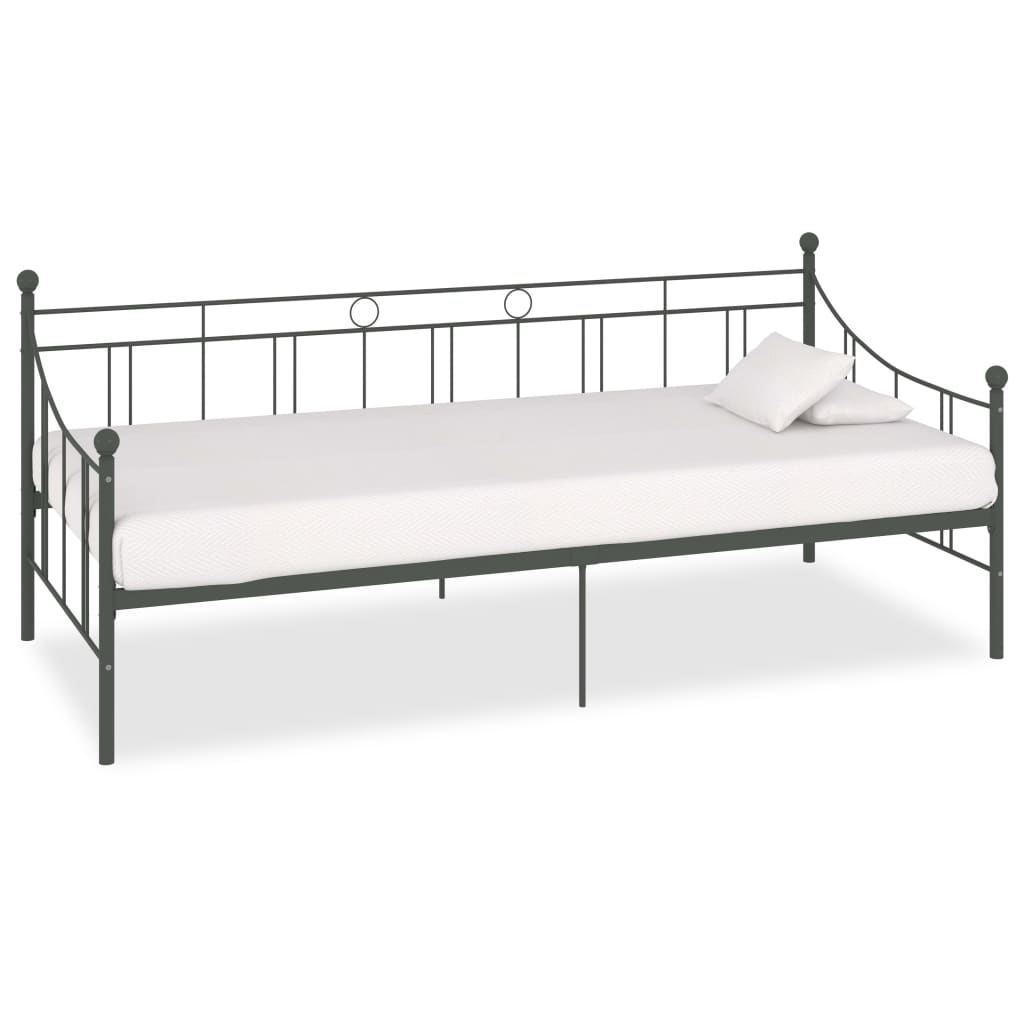 vidaXL Slaapbank metaal zwart 90x200 cm