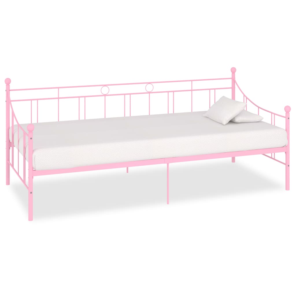 vidaXL Slaapbank metaal zwart 90x200 cm