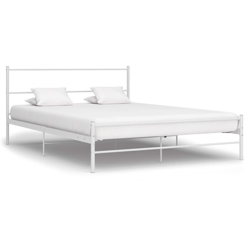 vidaXL Bedframe metaal grijs 180x200 cm