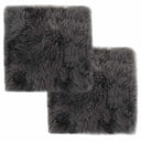 vidaXL Stoelkussens 2 st 40x40 cm echt schapenvacht wit