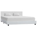 vidaXL Bedframe kunstleer wit 90x200 cm