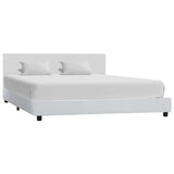 vidaXL Artificial Leather Bed Frame White 90x200 cm