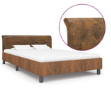 vidaXL Faux Leather Bed Frame White 90x200 cm