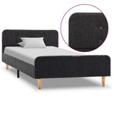 vidaXL Bed frame jute dark grey 90x200 cm