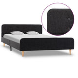 vidaXL Bed frame jute dark grey 90x200 cm